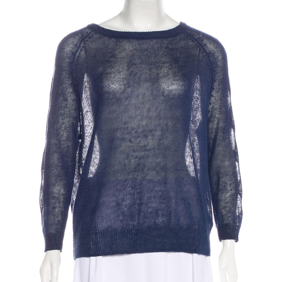 Tess Giberson Sweaters - Tess Giberson Linen Cutout Sweater S
